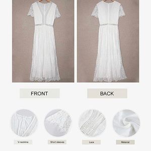 White lace maxi dress